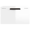 vidaXL Tables de chevet murales 2 pcs blanc brillant 34x30x20 cm