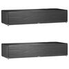vidaXL Housses pour chaise longue 2 pcs 12 &oelig;illets 205x75x40 cm PE