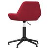 vidaXL Chaise pivotante de bureau Rouge bordeaux Velours