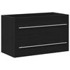 vidaXL Meuble sous-&eacute;vier en ch&ecirc;ne noir 80 x 38,5 x 48 cm bois d'ing&eacute;nierie