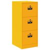 vidaXL Cabinet de Dossier Jaune moutarde 44 x 50 x 106.5 cm