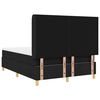 vidaXL Lit &agrave; ressorts avec matelas Noir 140 x 190 cm tissu