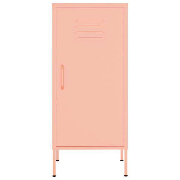 vidaXL Armoire de rangement Rose 42,5x35x101,5 cm Acier
