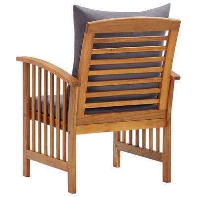 vidaXL Chaises de jardin avec coussins lot de 2 Bois d'acacia massif