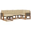 vidaXL Ensemble de canap&eacute;s d'ext&eacute;rieur 6 pc Naturel et Beige
