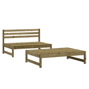 vidaXL Salon de jardin 2 pcs bois de pin impr&eacute;gn&eacute;