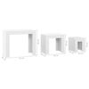 vidaXL Tables basses gigognes 3 pcs Blanc brillant Bois d'ingénierie
