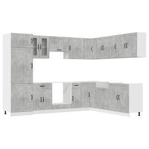vidaXL Ensemble d'armoires de cuisine 14 pcs Lucca bois d'ing&eacute;nierie