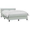 vidaXL Sommier &agrave; lattes de lit et matelas gris clair 160x210cm velours