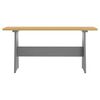 vidaXL Table &agrave; manger et banc REINE marron miel gris bois pin solide