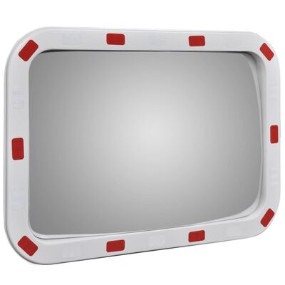 vidaXL Miroir de trafic convexe rectangulaire 40x60cm avec réflecteurs