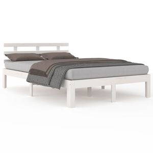 vidaXL Cadre de lit sans matelas blanc bois massif 180x200 cm