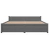 vidaXL Cadre de lit sans matelas gris bois massif 135x190 cm