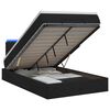 vidaXL Lit coffre avec matelas et LED Noir 120 x 200 cm Tissu