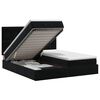 vidaXL Lit ottoman avec matelas avec t&ecirc;te de lit 2 pc Noir Velours