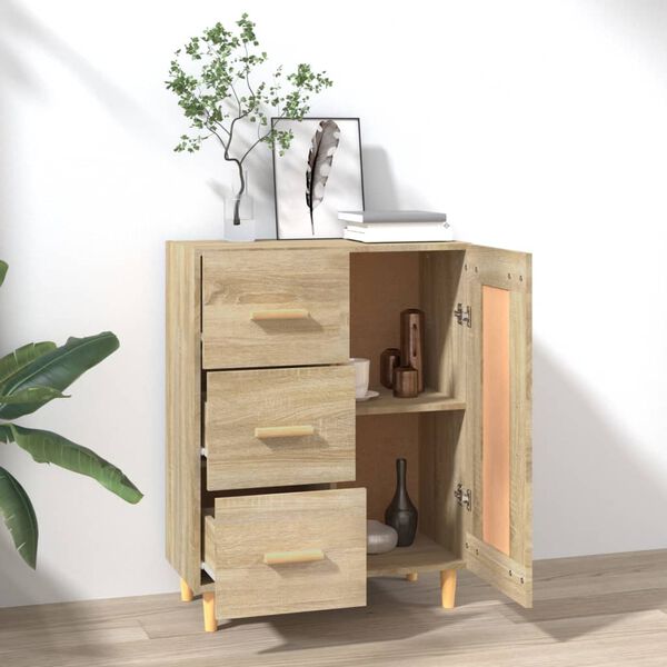 vidaXL Buffet Ch&ecirc;ne sonoma 69,5x34x90 cm Bois d'ing&eacute;nierie