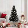 vidaXL Sapin de No&euml;l avec 150 LED avec support Noir 150 cm PVC