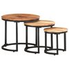 vidaXL Tables d'appoint 3 pcs Bois d'acacia solide