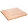 vidaXL Dessus de table marron clair bois ch&ecirc;ne massif trait&eacute;