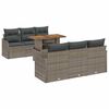 vidaXL Ensemble de canap&eacute; de jardin 7 pc Gris Poly rotin