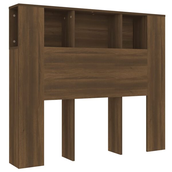 vidaXL Armoire de t&ecirc;te de lit ch&ecirc;ne marron 120x18,5x102,5 cm