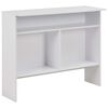vidaXL Table de bar avec 2 dessus de table Blanc 130x40x120 cm