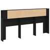 vidaXL Cabinet de Tête de Lit Chêne noir 200 x 18,5 x 104,5 cm