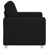 vidaXL Fauteuil Noir 60 cm Tissu