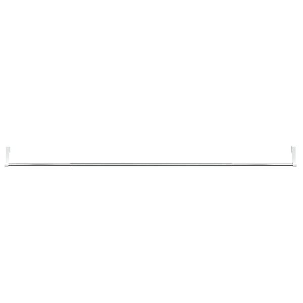 vidaXL Tringles &agrave; rideau 2 pcs blanc et argent&eacute; 90-135 cm aluminium