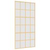vidaXL Porte coulissante dor&eacute; 102,5x205 cm verre ESG d&eacute;poli aluminium