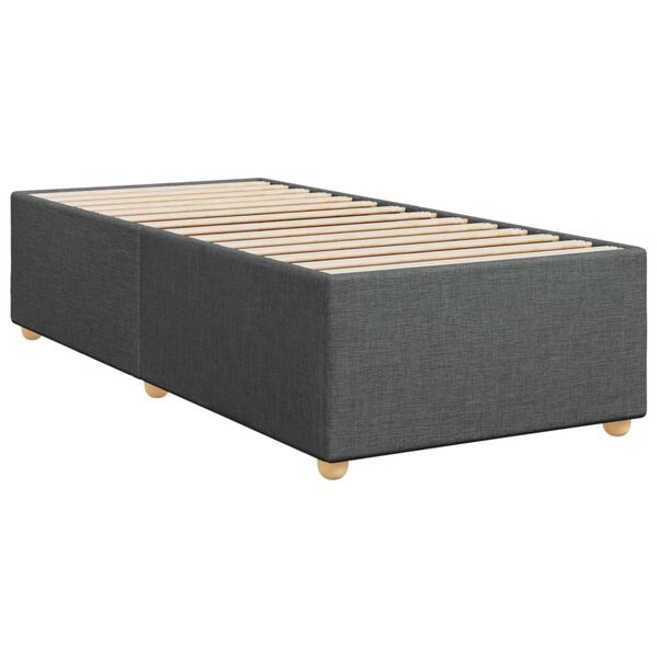 vidaXL Cadre de lit sans matelas gris fonc&eacute; 80x200 cm tissu