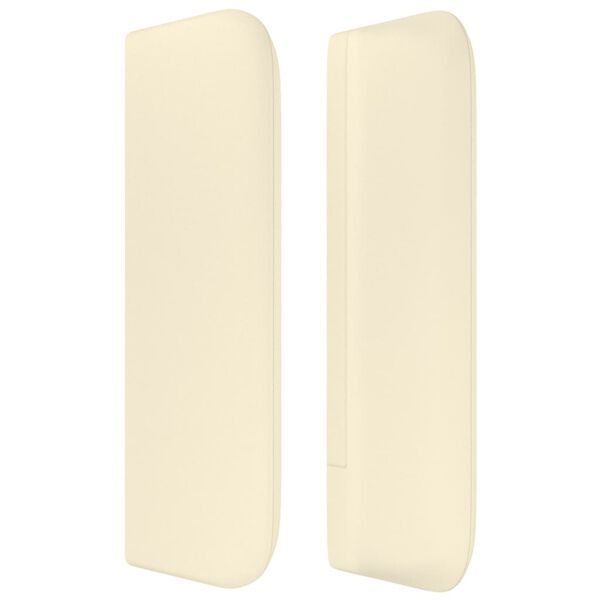 vidaXL T&ecirc;te de lit avec oreilles Cr&egrave;me 163x16x78/88 cm Similicuir