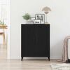 vidaXL Buffet ch&ecirc;ne noir 69,5x34x90 cm bois d'ing&eacute;nierie