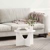 vidaXL Table basse Blanc 50 x 50 x 35 cm Bois massif en pin