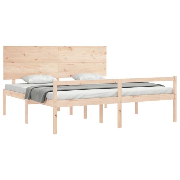 vidaXL Lit pour personne &acirc;g&eacute;e sans matelas bois massif