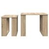 vidaXL Ensemble de tables basses 2 pcs Ch&ecirc;ne Sonoma Bois d'ing&eacute;nierie