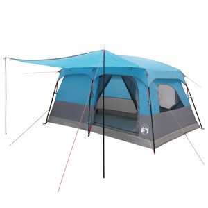 vidaXL Tente familiale Bleu 420 x 305 x 200 cm Polyester et Acier