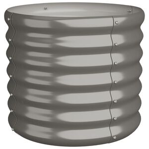 vidaXL Jardini&egrave;re de jardin Acier galvanis&eacute; 40x40x36 cm Gris