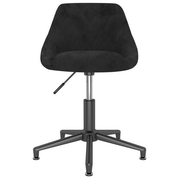 vidaXL Chaise pivotante de salle &agrave; manger Noir Velours
