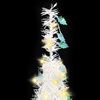vidaXL Sapin de No&euml;l artificiel escamotable 200 LED blanc 210 cm