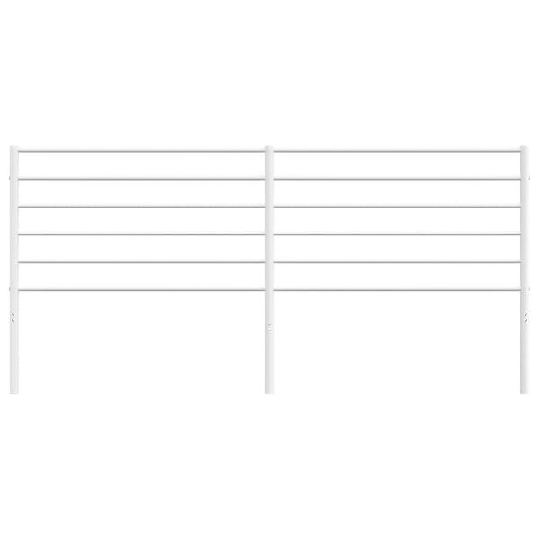 vidaXL T&ecirc;te de lit de remplacement m&eacute;tal blanc 180 cm