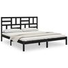 vidaXL Cadre de lit sans matelas noir bois massif 180x200 cm