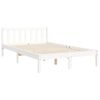 vidaXL Cadre de lit sans matelas blanc bois de pin massif