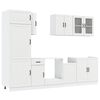 vidaXL Ensemble de 8 meubles de cuisine "Lucca" en bois d'ing&eacute;nierie blanc