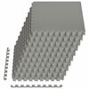 vidaXL Tapis de sol de piscine 40 pc Gris 14,4 m&sup2; Mousse EVA