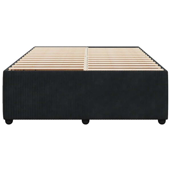 vidaXL Cadre de lit sans matelas noir 140x190 cm velours