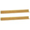 vidaXL &Eacute;tag&egrave;res murales 2 pcs 110x10x10 cm Bois de teck massif