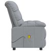 vidaXL Fauteuil de massage Gris clair Tissu
