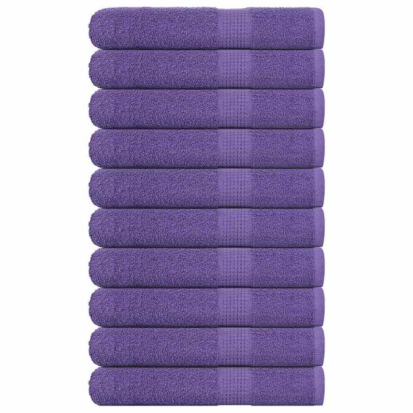 vidaXL Serviettes FROGN 10 pcs violet 100x200 cm 360 g/m&sup2;