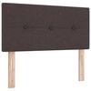 vidaXL T&ecirc;te de lit LED avec bandes LED Marron fonc&eacute; 90 cm tissu